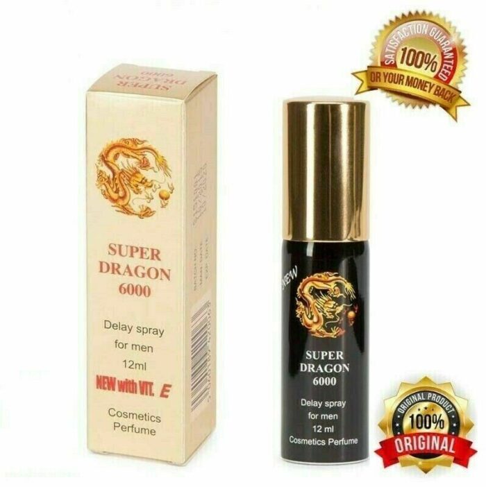 Super Dragon 6000 9000 Ejaculation Delay Spray For Men Vitamin E 12ml